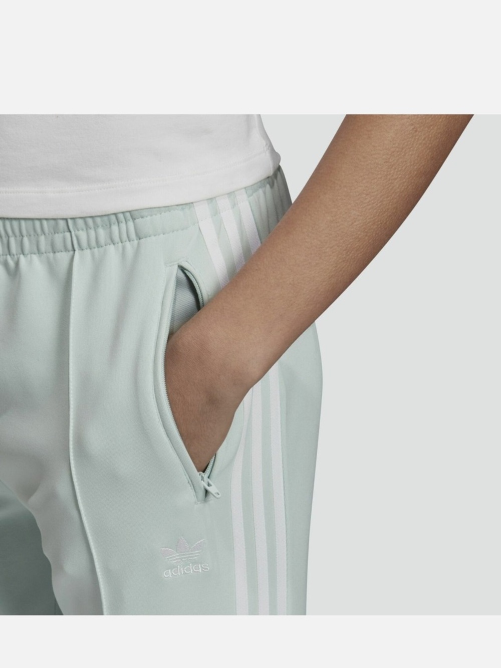 adidas Originals SST Superstar Track Pants Mint Vapour Green ED7572 Women’s L - Picture 7 of 11